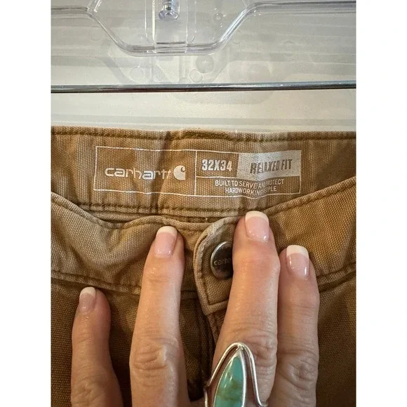 Carhart Pants Jeans Relaxed Fit Distressed Size 32 x 34 Read description - Picture 2 of 9